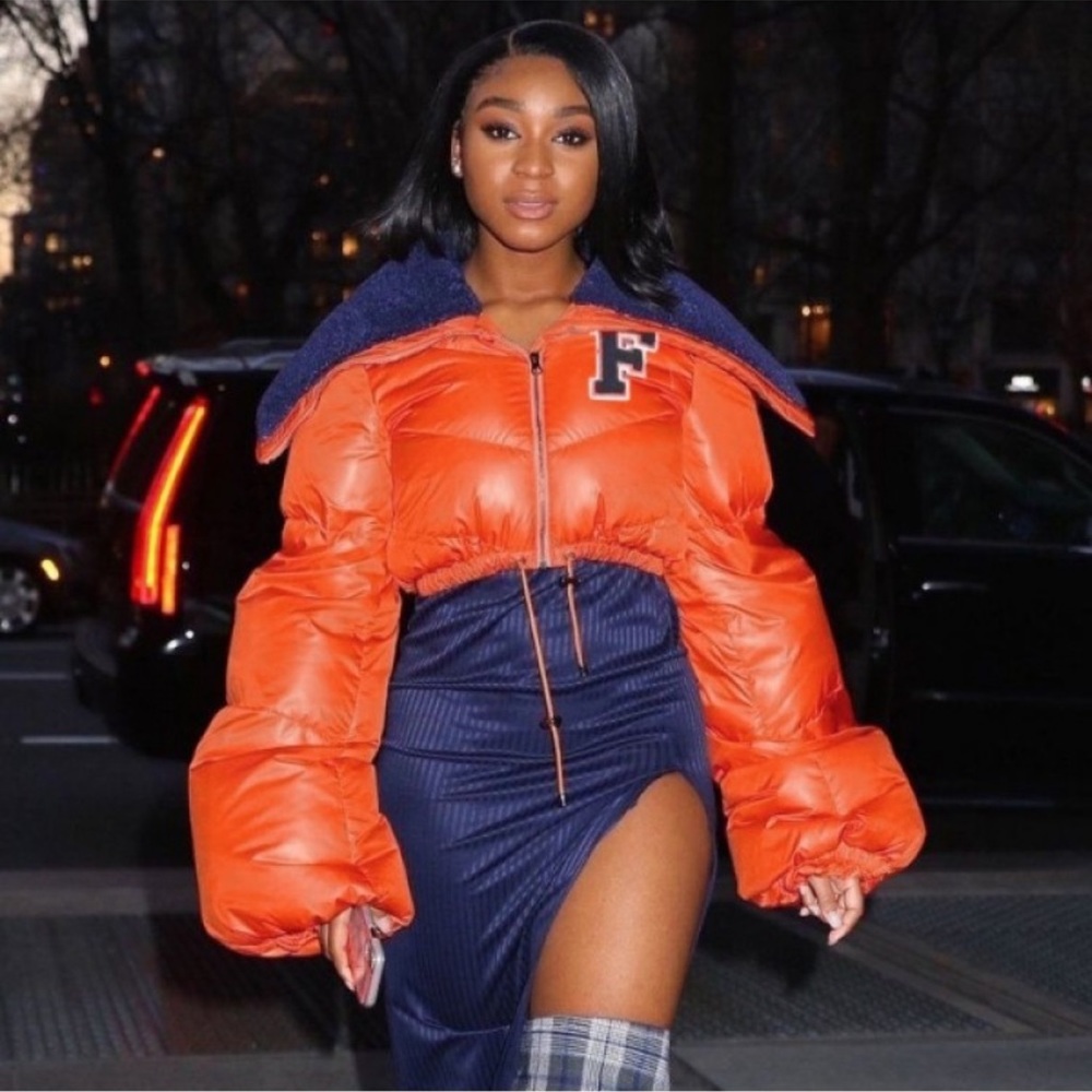 Long sleeve puffer jacket